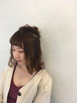 ラグヘアーワークス(LAG HAIR WORKS) ミルキーベージュのお団子ヘアー！