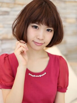 クォーターリゾート(QUARTER RESORT) 毛先パーマ アッシュブラウン スリークボブ デザインカラー