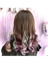 ヘアサロン トミー(Hair salon TOMMY) カラーエクステでユニコーンヘアに!!!