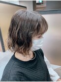 無造作ウェーブボブ