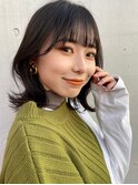 くびれミディアムレイヤー 顔まわりレイヤー 表参道青山20代30代