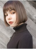 ぱつっとミニボブスタイル