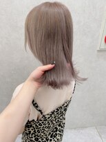 ロンド レア 天神大名店(Lond Le’a) ミディアムヘアデザインカラーフェイスフレーミング暗めカラー