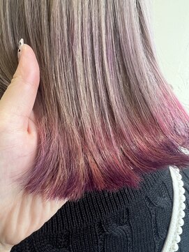 ルシードスタイルアイフラット(LUCIDO STYLE I-FLAT) キュートな裾カラー/ぴんく・むらさき