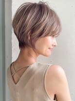 大人ショートハンサムショートアッシュカラーグレーベージュ
