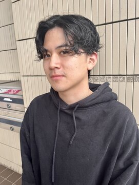髪物語 センターパートのスパイラルパーマ