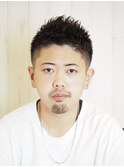メンズツーブロックスパイキーソフトモヒカン/理容室バーバー