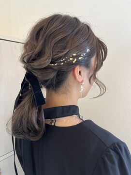 ロルド シェリ(Rold Cheri) ローポニー/お呼ばれヘア/結婚式セット/ミディアムアレンジ