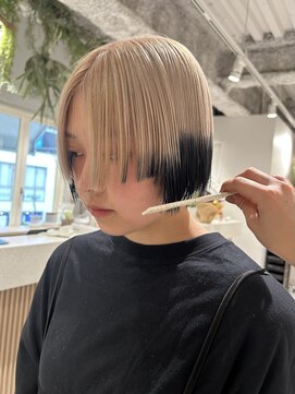 ゼストララ(ZEST Lara) ボブ×裾デザインカラー【吉祥寺】斎藤百花