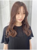 say.黒髪ボブルフネビージュ小顔ワンレンパーマ風ミルクティー