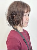 =ニュアンスパーマ大人ボブパーマゆるふわパーマボブ30代40代