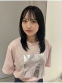 【YOKE】ミディアムレイヤーハッシュカットシャギー顔周りカット
