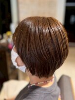 ヘアリゾート粋 ティガ 池袋店(tiga)&nbsp;ショートボブ/チョコレートブラウン/艶髪
