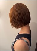 【大人可愛い】前下がりボブ×ミルクティーベージュ