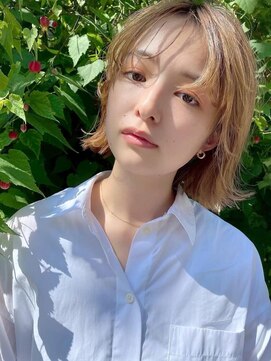 ロミー 本厚木(ROMMY.) 本厚木☆くびれボブ髪質改善☆レイヤーカットホワイトブロンド☆