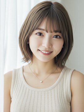 ヴィスト バイ レボ(VIST by REVO) ショートウルフ×レイヤーボブ×くすみベージュ外ハネボブ