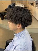 メンズ刈り上げマッシュ×ツイストスパイラルパーマ#渋谷駅