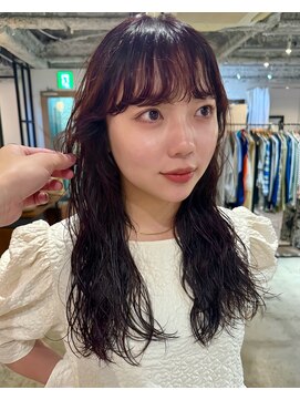 セーヌパス(CEINE PATH) ミディアムパーマ/前髪パーマ/カシスブラウン