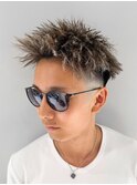 スパイキーヘアツイストピンパーマツイストジェット