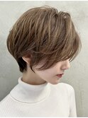 大人ガーリー/ダークアッシュ/似合わせカット/レイヤーショート
