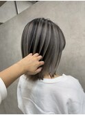 バレイヤージュ、ハイライト、レイヤーカット、ダブルカラー