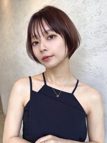 ダム(DaM) ナチュラルボブ前髪ありイメチェン20代30代40代ショートボブ