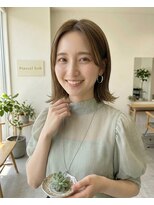 スリーエー(THREE A) 透明感ヘーゼルベージュ×タッセルボブ