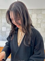 テトヘアー(teto hair) ミディアム レイヤー ブリーチ無し オリーブカラー