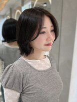 ロンドリメゾン 原宿(Lond re Maison.) ラテグレージュ顔周りレイヤーボブ韓国巻き結べるレイヤーカット