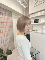 ペレ 原宿(PELE)&nbsp;ダークパープルナチュラルショート夏のヘアアレンジ原宿