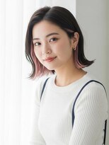 エレナ 那覇 新都心(Helena)&nbsp;結べるくびれボブ/インナーカラーピンク/外ハネミディアム