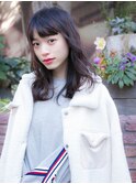 ニュアンスウェーブ 流しバング
