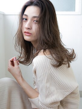 アンルポン(un.le.pont) アッシュブラウン_外ハネボブ_ラベージュ