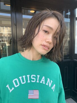 ソヨン 松本庄内店(SOYON) ラフ巻き外はねボブ×ハイライト