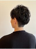 マッシュベースのラフパーマ