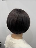 【丸いシルエットが可愛い】丸みショートボブ