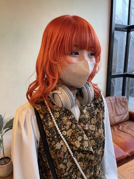 デコ(DECO) 《RYUSEI》オレンジカラーウルフカット渋谷