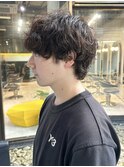 プードルパーマ メンズカット マッシュ 表参道