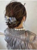 シニヨン/シニヨンアレンジ/ヘアセット/結婚式ヘア/お呼ばれヘア