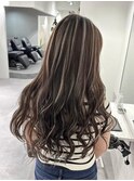 お呼ばれヘアセット結婚式ハイライトミディアムヘアウルフ小顔