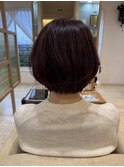 大人ガーリー チョコレート プリカール 小顔 丸みショートボブ