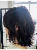 前髪ありマダムミディアムレイヤー☆40代50代60代