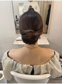 タイトシニヨン/結婚式/二次会/結婚パーティー