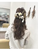 キレイめハーフアップ