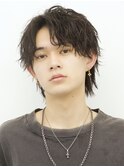 シャドウソフトツイストパーマアップバングミニウルフ眉カット