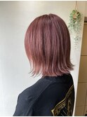 【 池 田 】透明感ピンクベージュ×ボブ