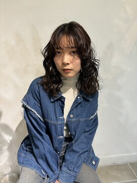 メゾンアクア 表参道(Maison ACQUA) ◎小顔ミディアムパーマミディアムデジタルパーマボブパーマ前髪