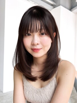 アルバム 池袋(ALBUM) グレージュロング韓国ヘア顔周りレイヤー_F31125