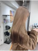 クラゲヘアー/小顔に見せるヘア/ココアベージュ/栄