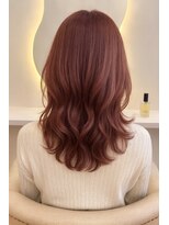 プランツヘアー 高宮店(Plants hair)&nbsp;ミディアムレイヤー × ピンクブラウンカラー　高宮 平尾 野間
